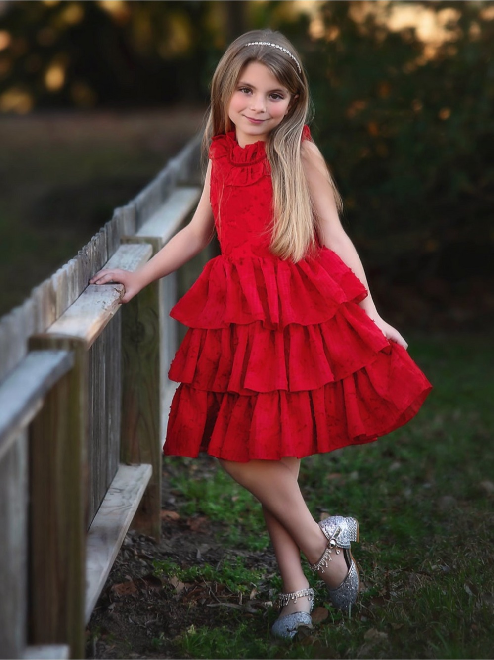 Trish Scully Joelle Dress in crimson